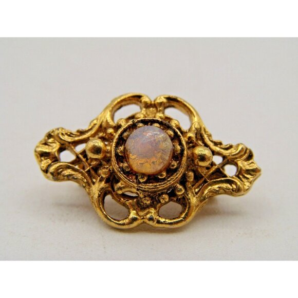 Vintage Lot 4 Brooches Pins Freirich Variety Club Emmons Opal 1950s Gold Silver - Picture 6 of 11